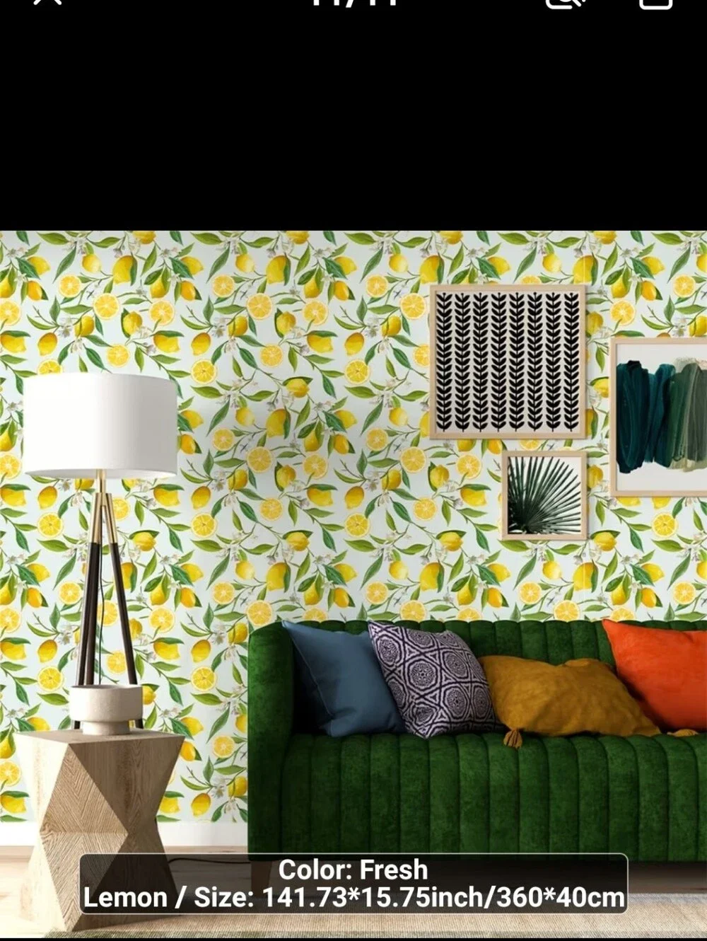 New Roll of Fresh Lemon Wallpaper - #1548-2389